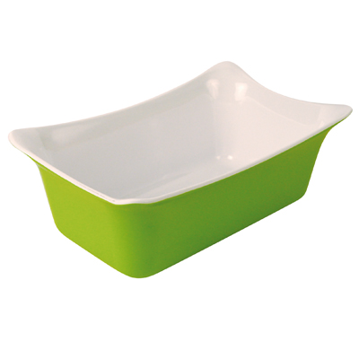 Rauwkost saladeschaal Fleur Crock melamine groen wit